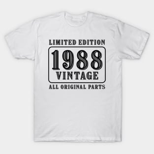 All original parts vintage 1988 limited edition birthday T-Shirt